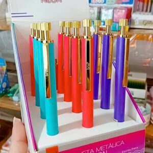 CANETA METÁLICA NEON - PRETA