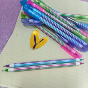 CANETA ESFEROGRÁFICA DOBLE 2EM1 COLOR