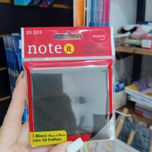 BLOCO ADESIVO FOLHA PRETA 50F