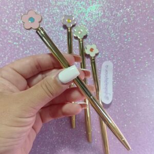 CANETA ESFEROGRÁFICA METÁLICA DAISY