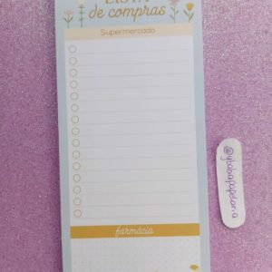 BLOCO LISTA DE COMPRAS MAGÉTICO