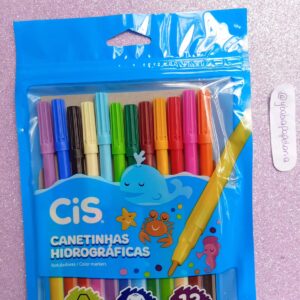 CANETINHA LAVÁVEL 12 CORES - CIS